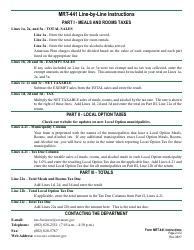 Instructions for VT Form MRT-441 Meals and Rooms Tax Return - Vermont, Page 2
