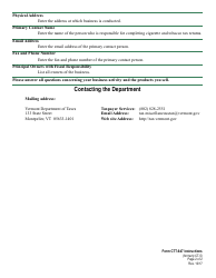 VT Form CTT-647 Vermont Wholesale Cigarette and Tobacco Dealer License Application - Vermont, Page 2