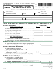VT Form CTT-646 Wholesale Cigarette and Tobacco Dealer Report and Tax Return (Formerly Ct-640 &amp; to-641) - Vermont