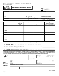 Document preview: VT Form RCT-331 Railroad Company Tax Return - Vermont