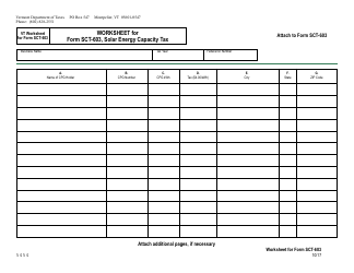 VT Form SCT-603 Solar Energy Capacity Tax - Vermont, Page 2