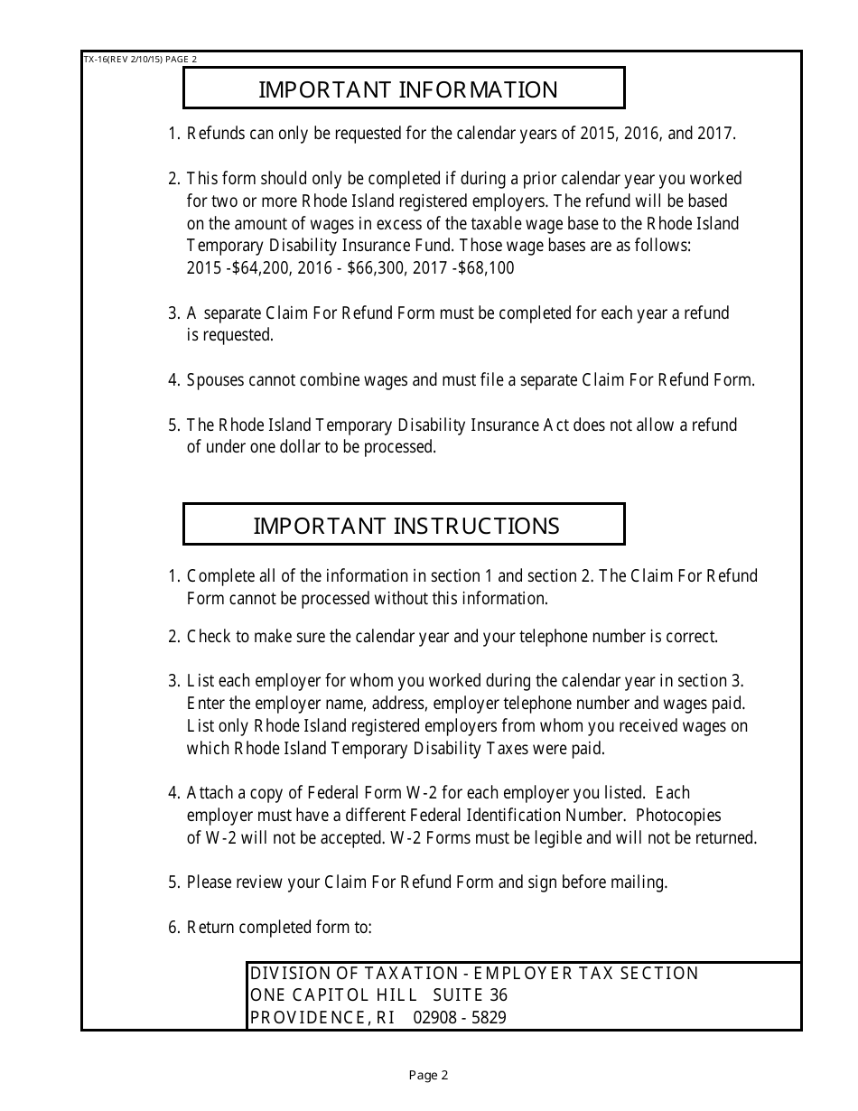Ri Tdi Claim Status - lpjz085