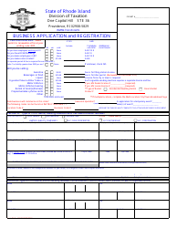 Document preview: Form BAR Business Application and Registration - Rhode Island