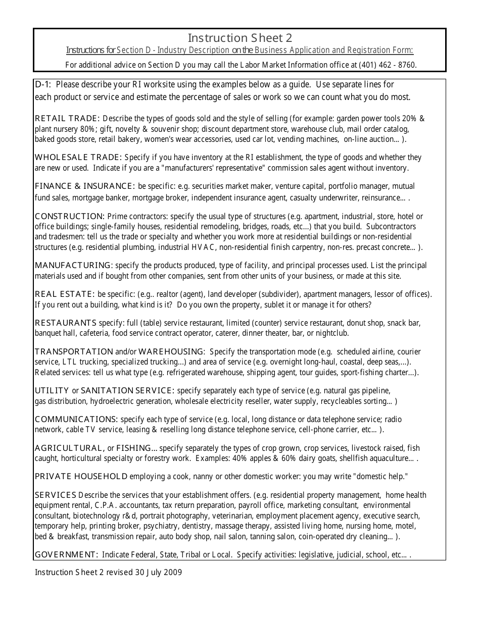 Form BAR Business Application and Registration - Rhode Island, Page 4