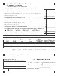 Document preview: Form RI-1040C-ES Composite Estimated Tax Voucher - Rhode Island