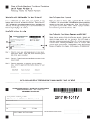 Document preview: Form RI-1041V Fiduciary Income Tax Return Payment - Rhode Island