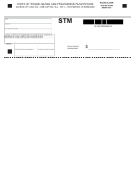 Form STM &quot;Sales &amp; Use Tax Return - Monthly&quot; - Rhode Island