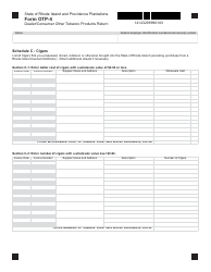 Form OTP-4 Dealer/Consumer Other Tobacco Products Return - Rhode Island, Page 3