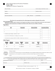 Form T-29 Application for Refund of Cigarette Tax - Rhode Island