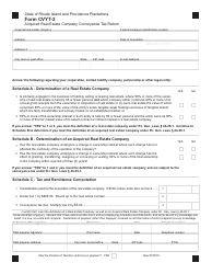 Document preview: Form CVYT-2 Acquired Real Estate Company Conveyance Tax Return - Rhode Island
