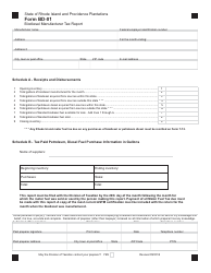 Form BD-01 &quot;Biodiesel Manufacturer Tax Report&quot; - Rhode Island
