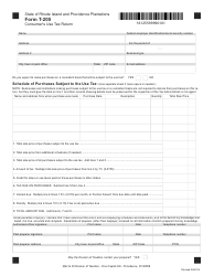 Form T-205 Consumer&#039;s Use Tax Return - Rhode Island