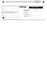 Form PWTM &quot;Prepaid Wireless Telecommunications Charge - Monthly&quot; - Rhode Island