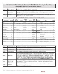 Document preview: Form REV-336 Application for Pennsylvania Boat Registration and/or Boat Title - Pennsylvania