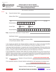 Form REV-692 FO Authorization to Honor Drafts/ Automated Clearing House Debits for Deferred Payment Plans - Pennsylvania
