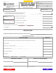Document preview: Form REV-718 Register of Wills Fee Collections Monthly Report - Pennsylvania
