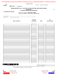 Form RCT-112 Gross Receipts Tax (Grt) Report - Electric, Hydro-Electric and Water Power Companies - Pennsylvania, Page 3