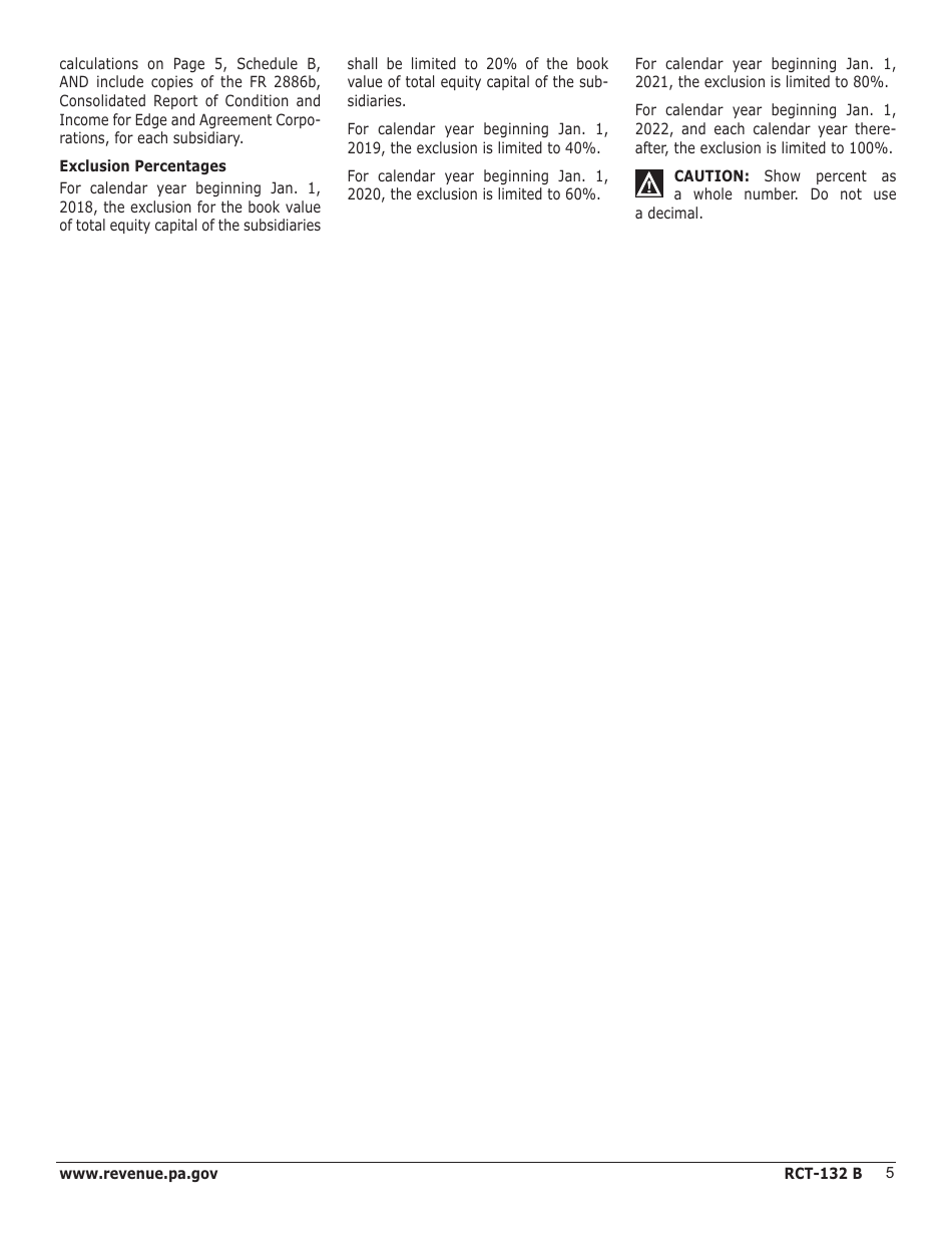 Form RCT-132 B Pennsylvania Bank and Trust Company Shares Tax Report - Pennsylvania, Page 11