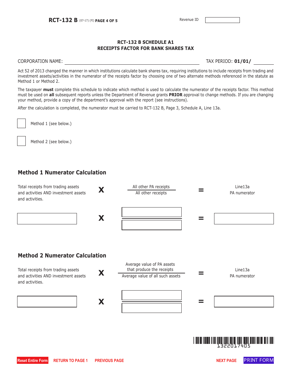 Form RCT-132 B Pennsylvania Bank and Trust Company Shares Tax Report - Pennsylvania, Page 4