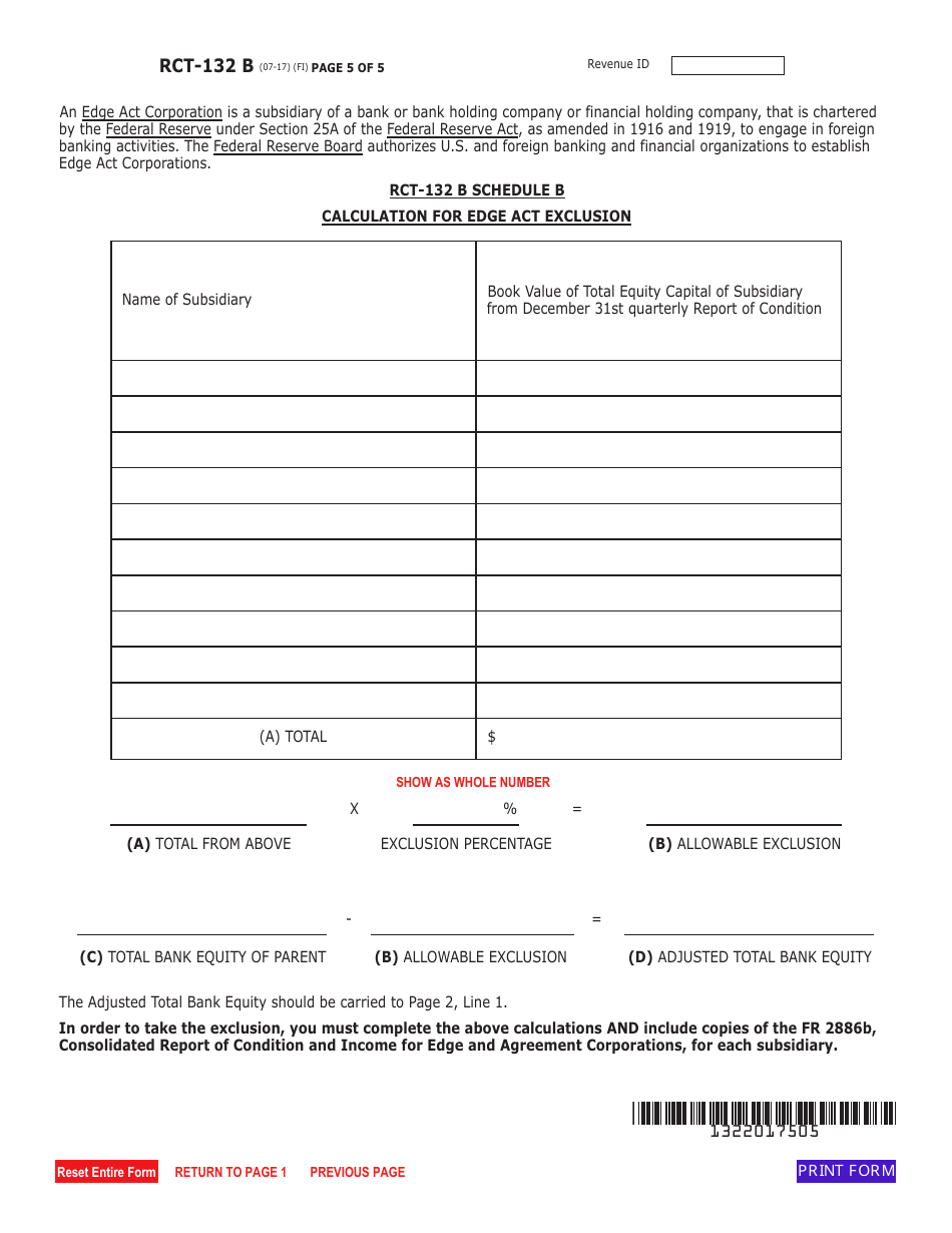 Form RCT-132 B Pennsylvania Bank and Trust Company Shares Tax Report - Pennsylvania, Page 5