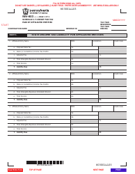 Form REV-803 Schedule C-7 Credit for Tax Paid by Affiliated Entities - Pennsylvania