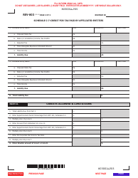 Form REV-803 Schedule C-7 Credit for Tax Paid by Affiliated Entities - Pennsylvania, Page 2