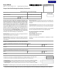 Form OR-24 &quot;Oregon Like-Kind Exchanges/Involuntary Conversions&quot; - Oregon