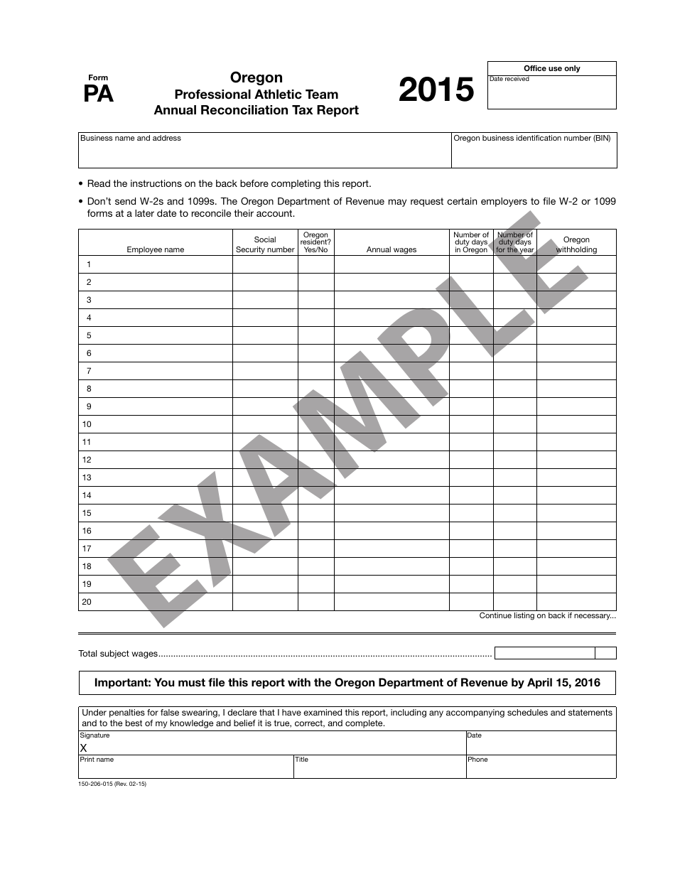 Form 150-206-695 An Employers Guide to Oregon Withholding and Transit Taxes for Sports and Entertainment Industries - Oregon, Page 11