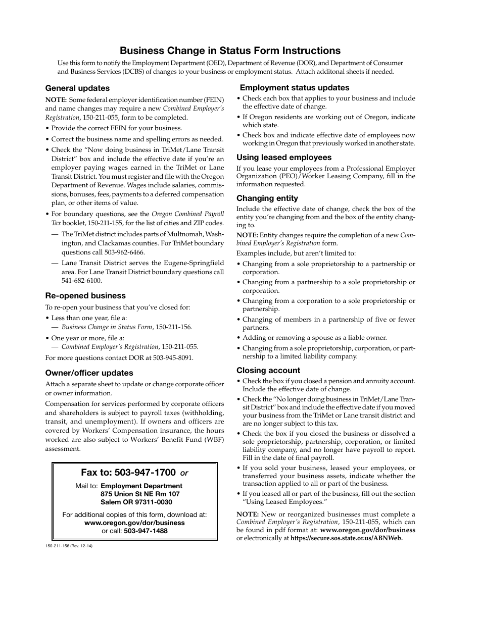 Form 150-206-695 An Employers Guide to Oregon Withholding and Transit Taxes for Sports and Entertainment Industries - Oregon, Page 14