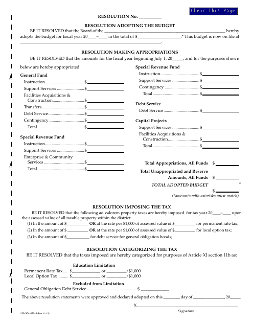 Form 150-504-075-5  Printable Pdf