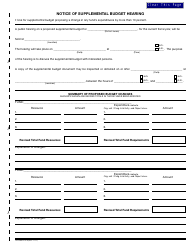 Form 150-504-073 Local Budget Law and Notice of Property Tax - Forms and Instructions for Municipal Corporations - Oregon, Page 27