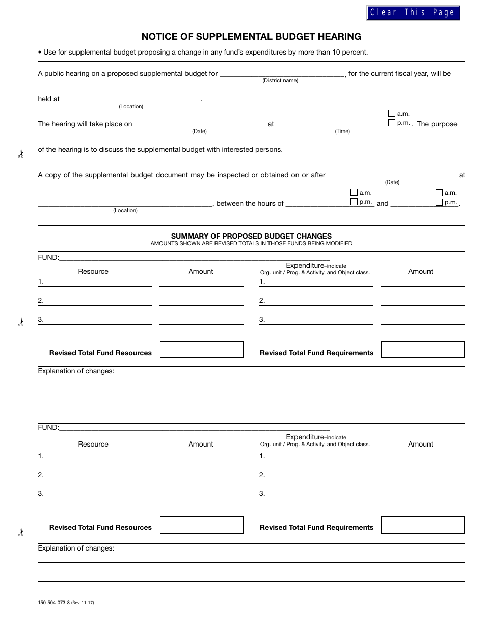 Form 150-504-073 Local Budget Law and Notice of Property Tax - Forms and Instructions for Municipal Corporations - Oregon, Page 27