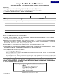 Document preview: Form 150-800-333 Application to Be Listed in the Income Tax Booklet to Receive Checkoff Contributions - Oregon
