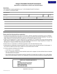 Document preview: Form 150-800-334 Application for Recertification to Remain in the Checkoff Program - Oregon
