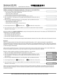 Form 150-101-168 Worksheet or-Crc - Claim of Right Income Repayments - Oregon, Page 4