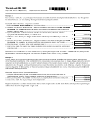 Form 150-101-168 Worksheet or-Crc - Claim of Right Income Repayments - Oregon, Page 6