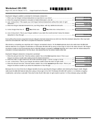 Form 150-101-168 Worksheet or-Crc - Claim of Right Income Repayments - Oregon, Page 7