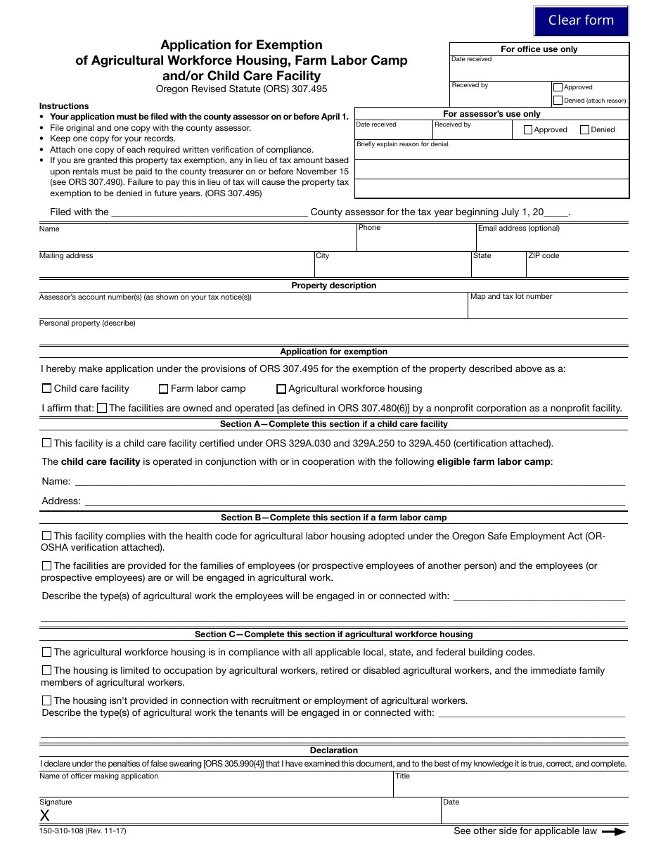 Form 150-310-108 - Fill Out, Sign Online and Download Fillable PDF ...