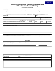Document preview: Form 150-310-086 Application for Reduction of Maximum Assessed Value of Demolished or Removed Buildings - Oregon
