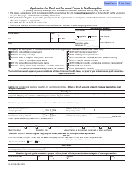 OTC Form 150-310-085 Application for Real and Personal Property Tax Exemption - Oklahoma