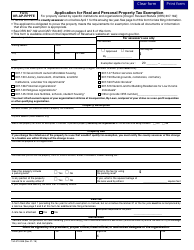 Form OR-AP-RPPTE Application for Real and Personal Property Tax Exemption - Oregon