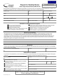 Form 150-303-076 Request for Hardship Review - Oregon