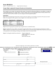 Form OR-SLT-V - Fill Out, Sign Online and Download Fillable PDF, Oregon ...