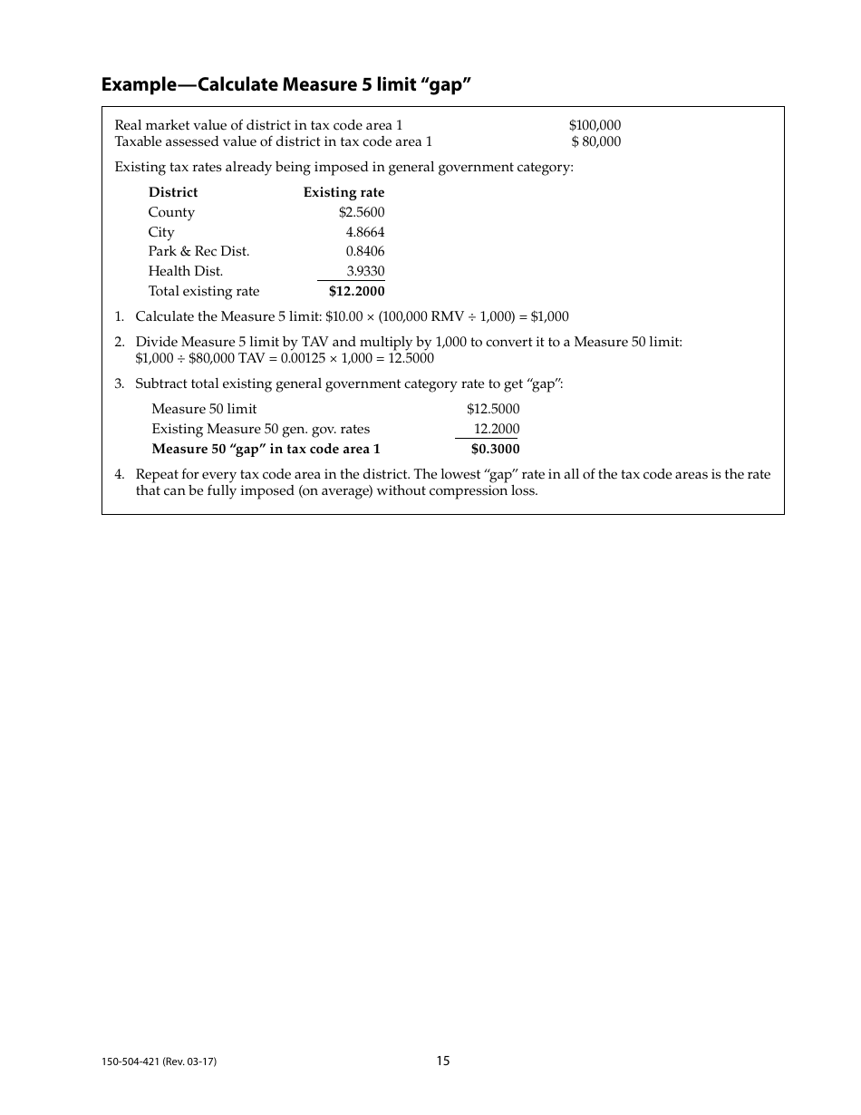 Form 150-504-421 Tax Election Ballot Measures - Oregon, Page 15