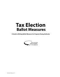 Form 150-504-421 Tax Election Ballot Measures - Oregon