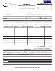 Document preview: Form 150-309-024 Application for Designation of Land as Forestland - Oregon