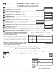 OTC Form OW-8-ES Oklahoma Individual Estimated Tax - Oklahoma