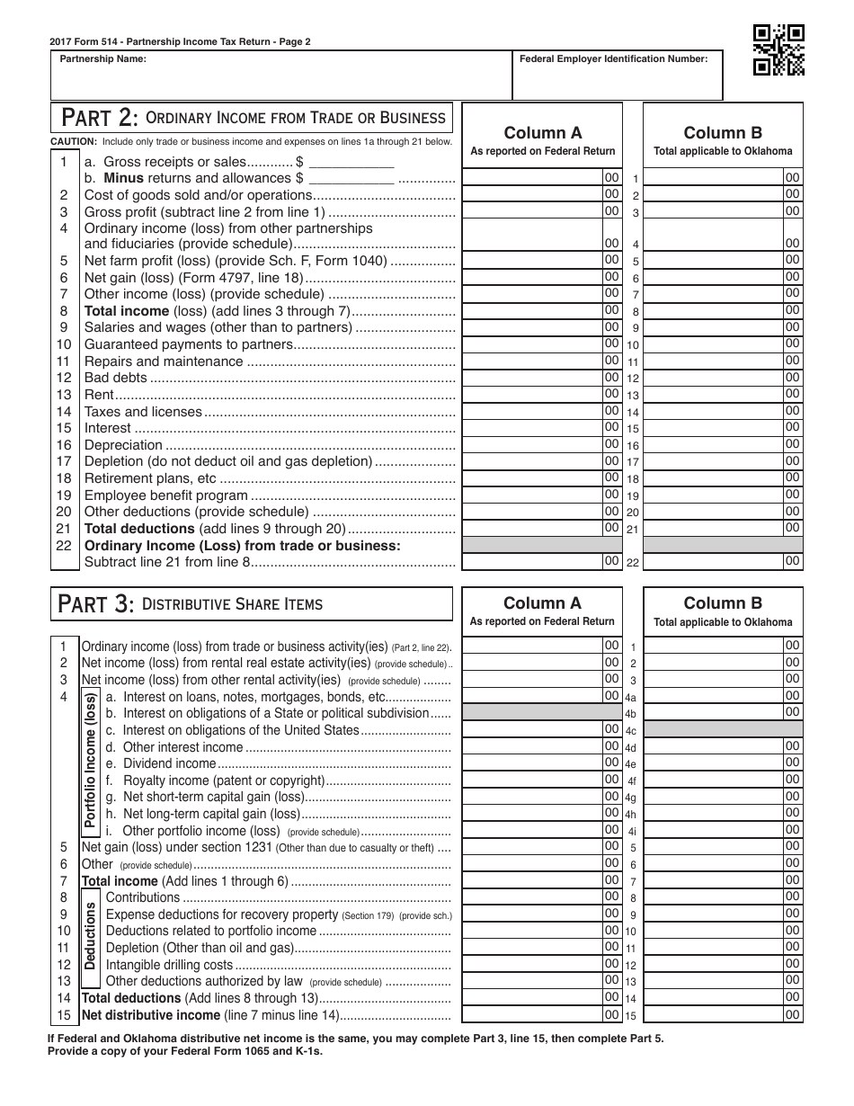 Oklahoma Partnership Income Tax Forms and Instructions - Oklahoma, Page 13