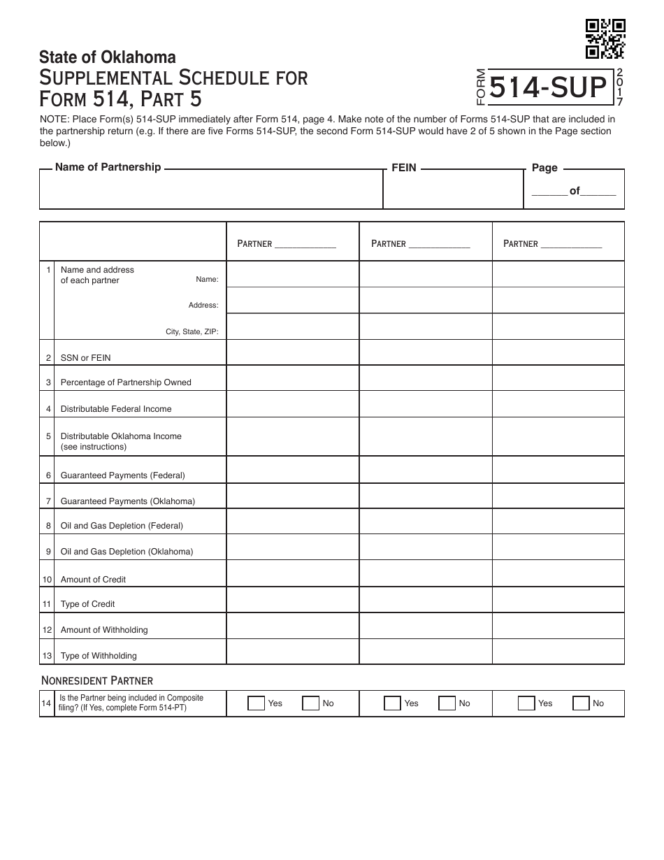 Oklahoma Partnership Income Tax Forms and Instructions - Oklahoma, Page 17