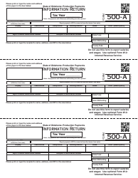 Document preview: OTC Form 500-A Information Return - Production Payments - Oklahoma